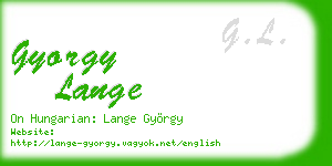 gyorgy lange business card