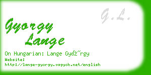 gyorgy lange business card